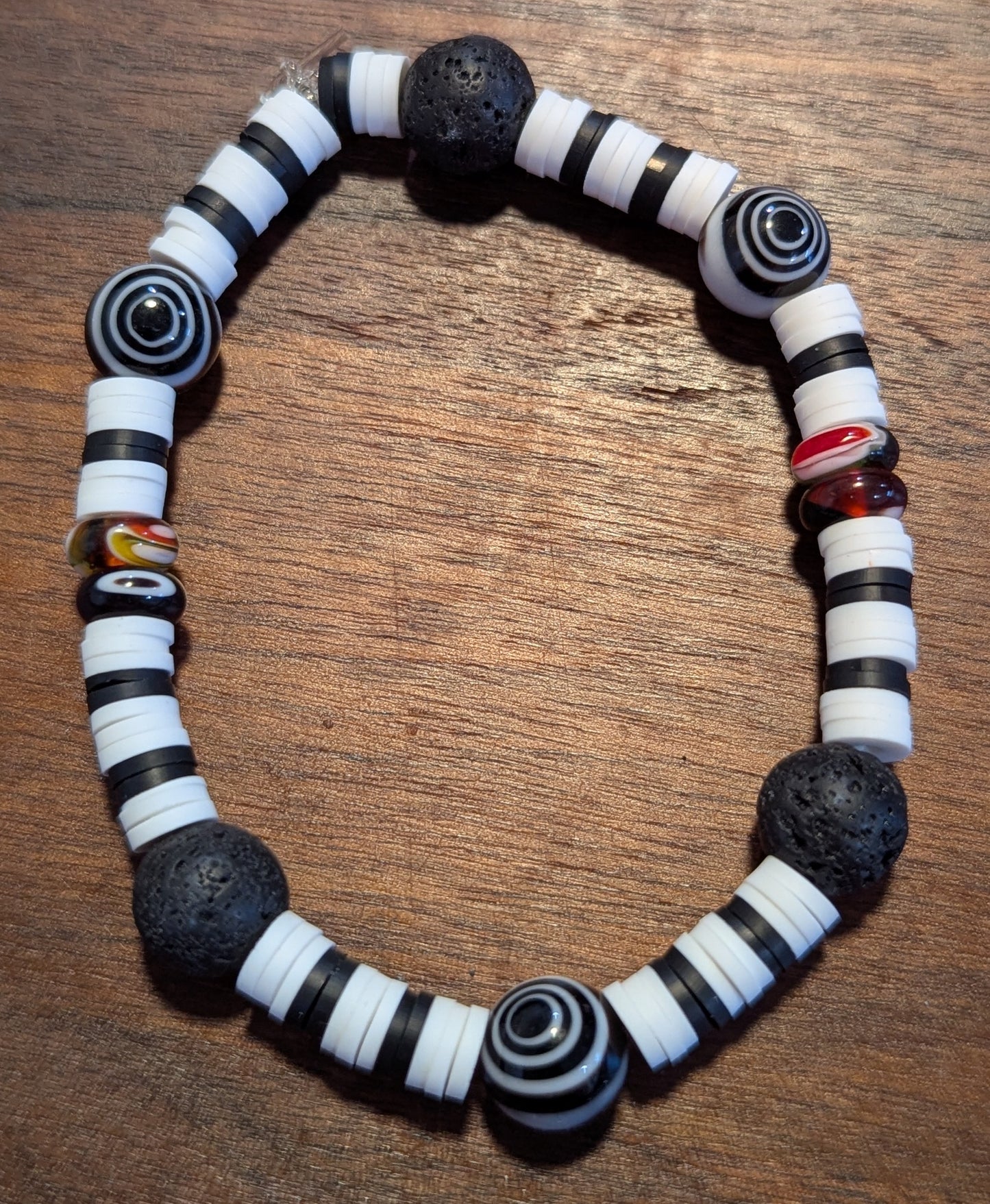 Hypnotic-black, white & red