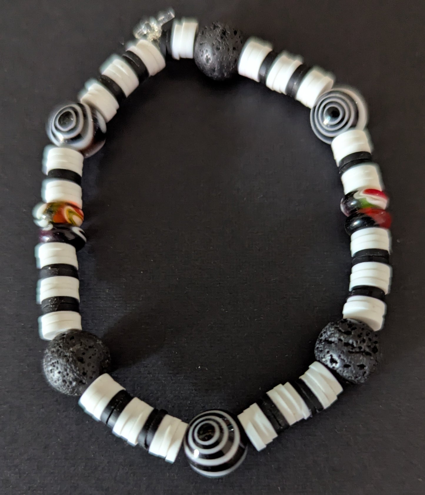 Hypnotic-black, white & red