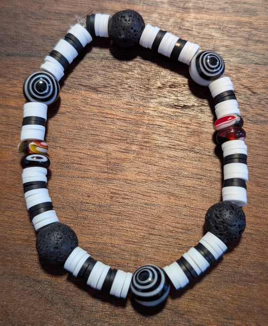 Hypnotic-black, white & red