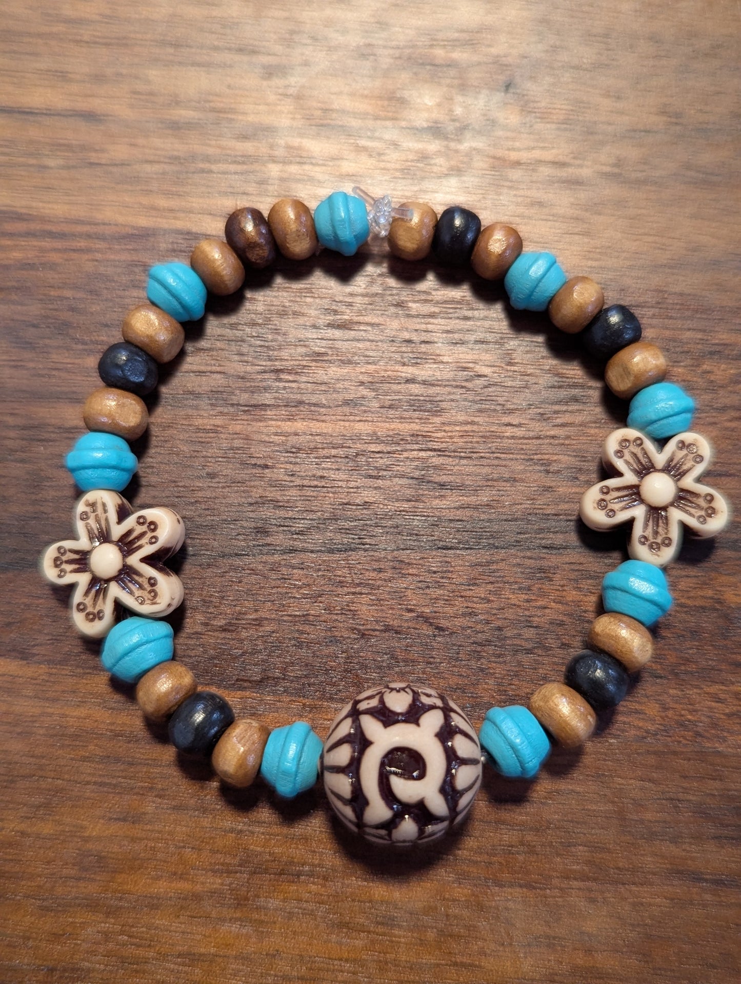 Hawaiian Dreams (blue, brown and tan)
