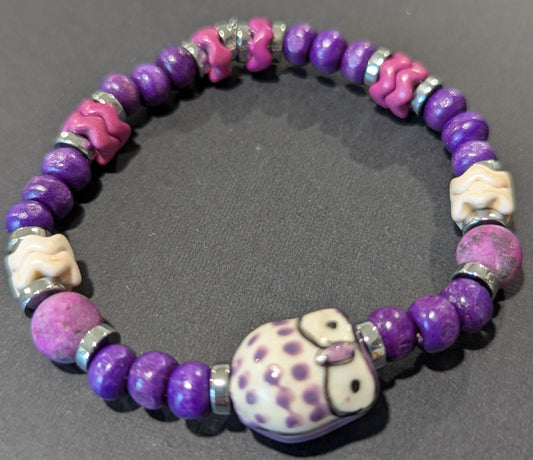Wise Owl Purple - Bracelet