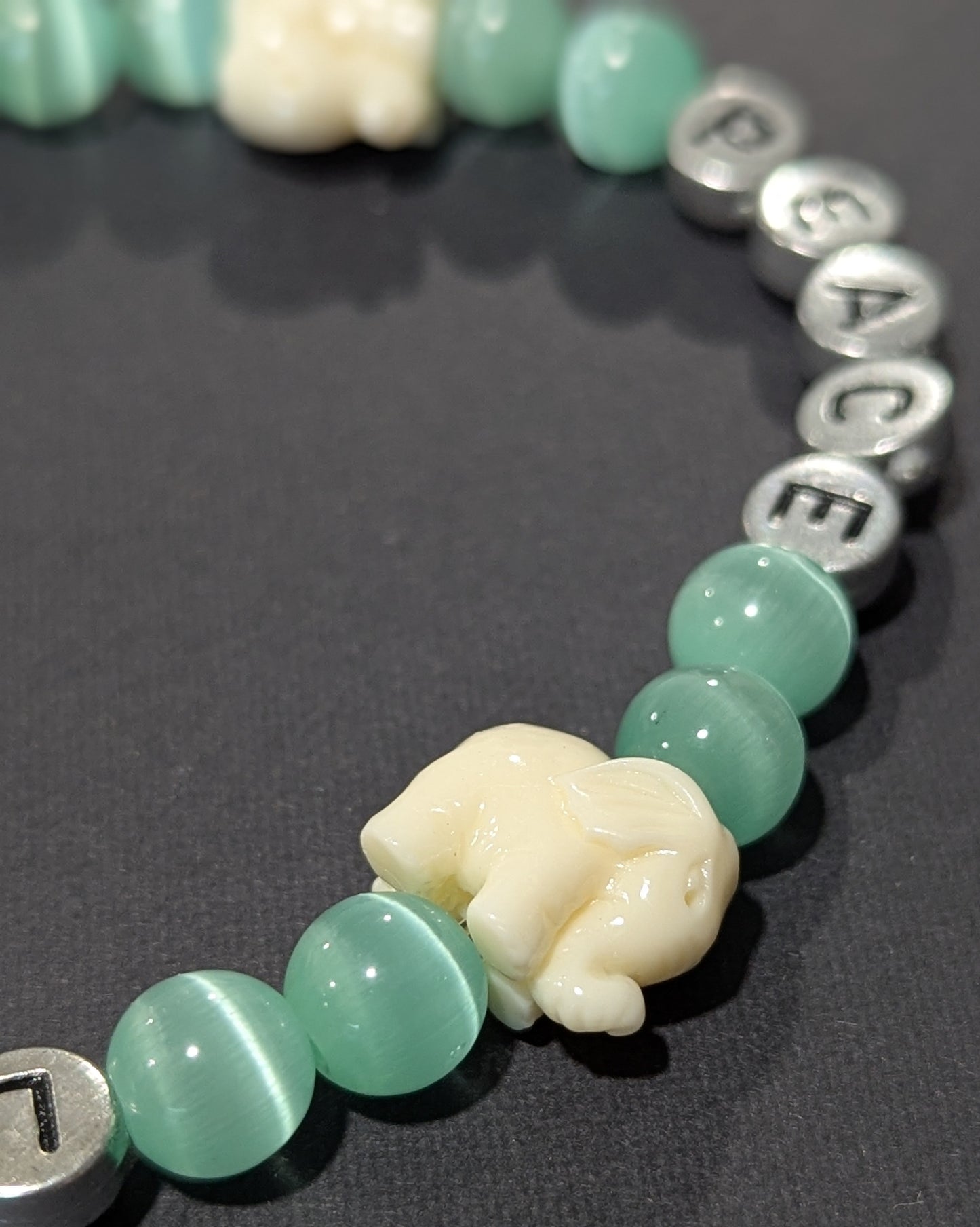 Hope,Peace,Love Elephant - Bracelet