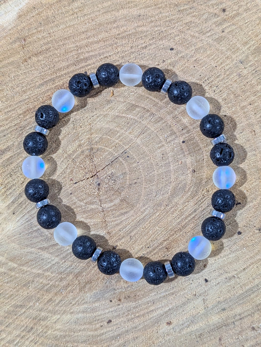 Black and White  stretchy bracelet