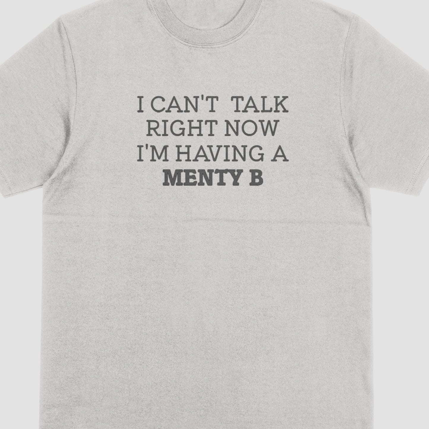 I Can't Talk Right Now, Having A Menty B