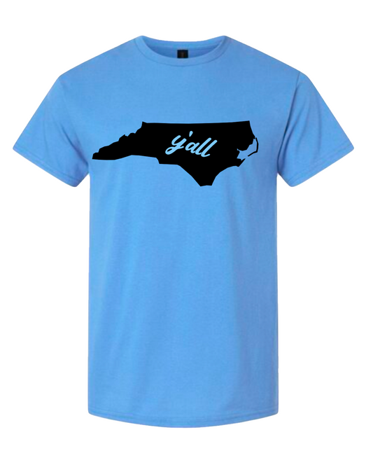 Y'all -North Carolina T-shirt